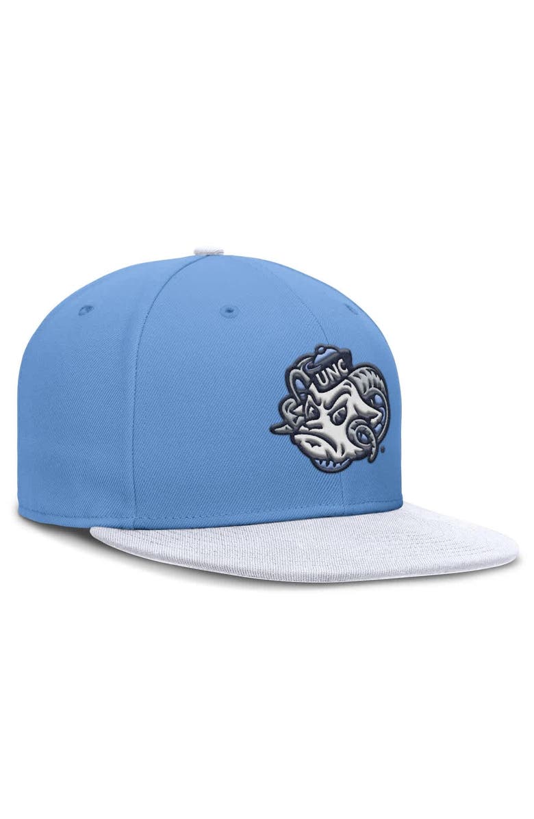 Jordan Brand Men's Jordan Brand Carolina Blue/White North Carolina Tar Heels Two-Tone Primetime Performance Fitted Hat, Alternate, color, 