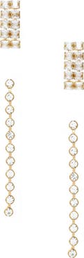 Ettika Set of 2 Crystal Drop Earrings