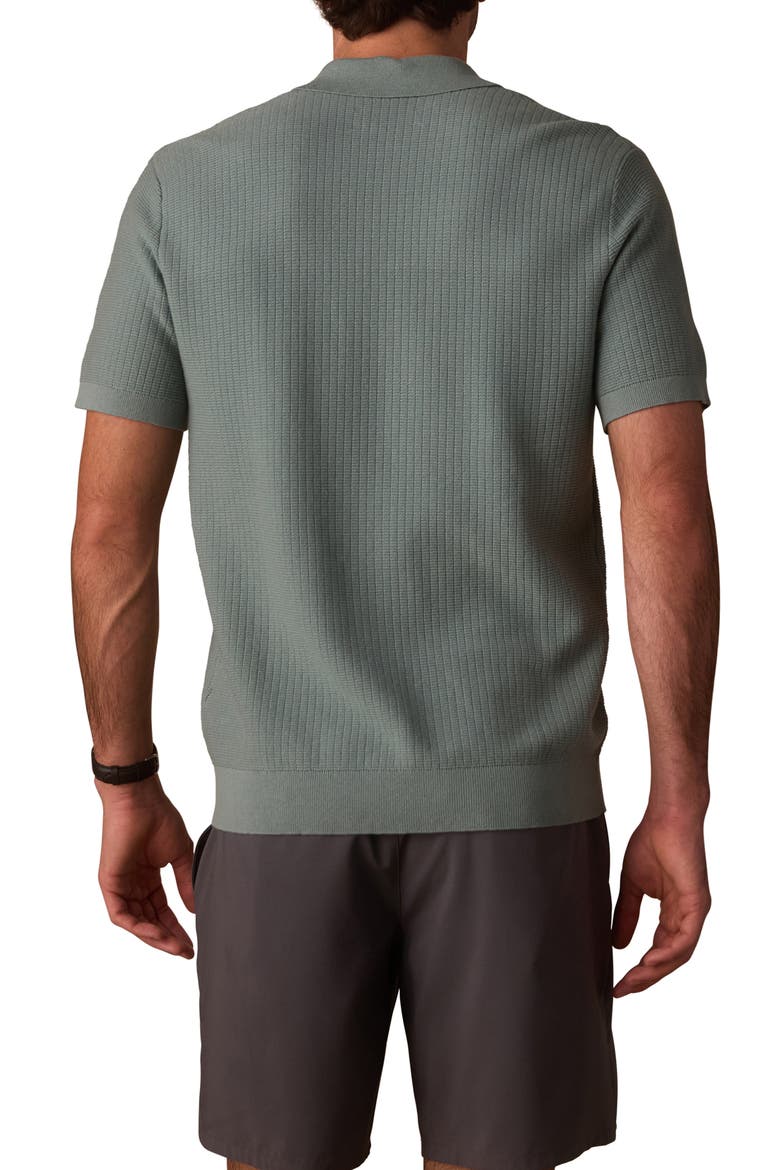BreezeKnit Short Sleeve Button-Up Shirt, Alternate, color, JUNIPER
