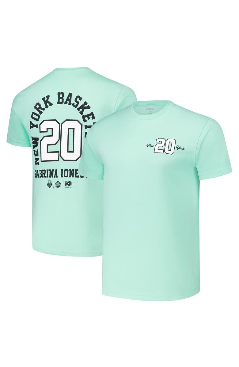 KUR8TED Unisex Sabrina Ionescu Mint New York Liberty Player ID Arch T-Shirt, Alternate, color, Mint
