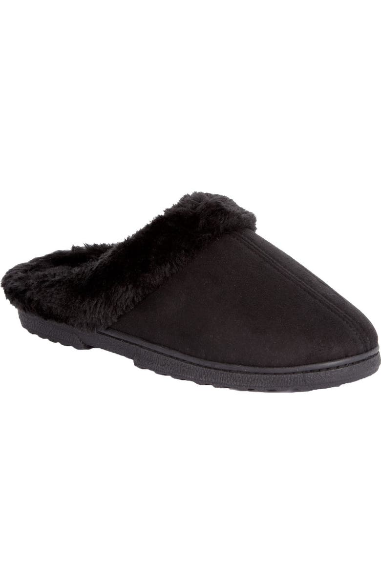 Comfortview The Andy Fur Clog Slipper, Main, color, Black