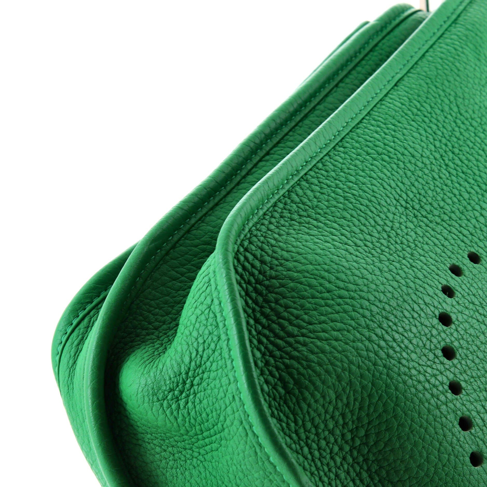 Pre-Owned Hermes Evelyne Bag Gen III Clemence PM, Alternate, color, Green