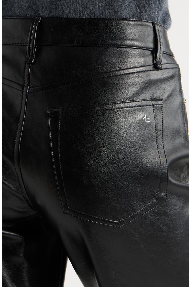 Sutton Faux Leather Pants, Alternate, color, BLACK