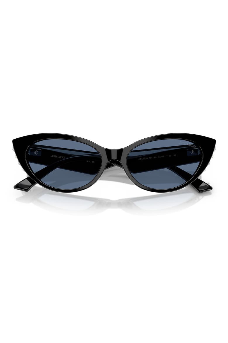 55mm Cat Eye Sunglasses, Alternate, color, BLACK BLUE