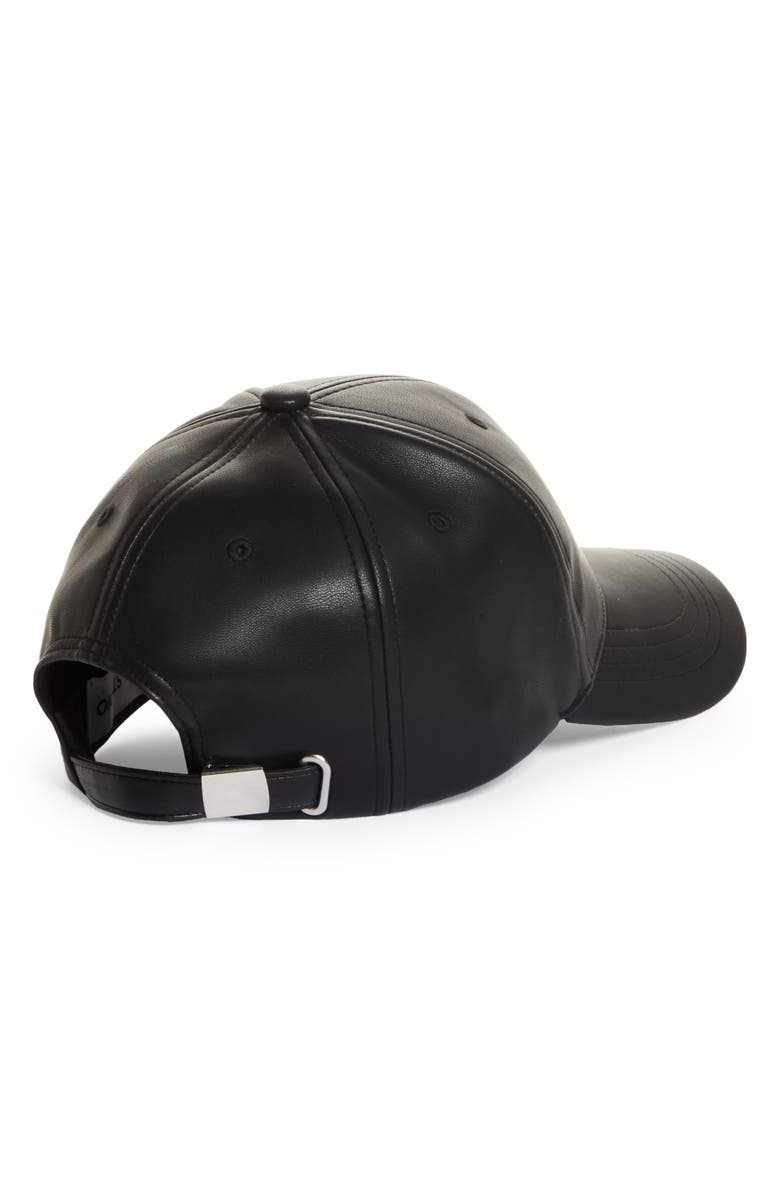 Stand Studio Cia Gritty Faux Leather Baseball Cap, Alternate, color, 