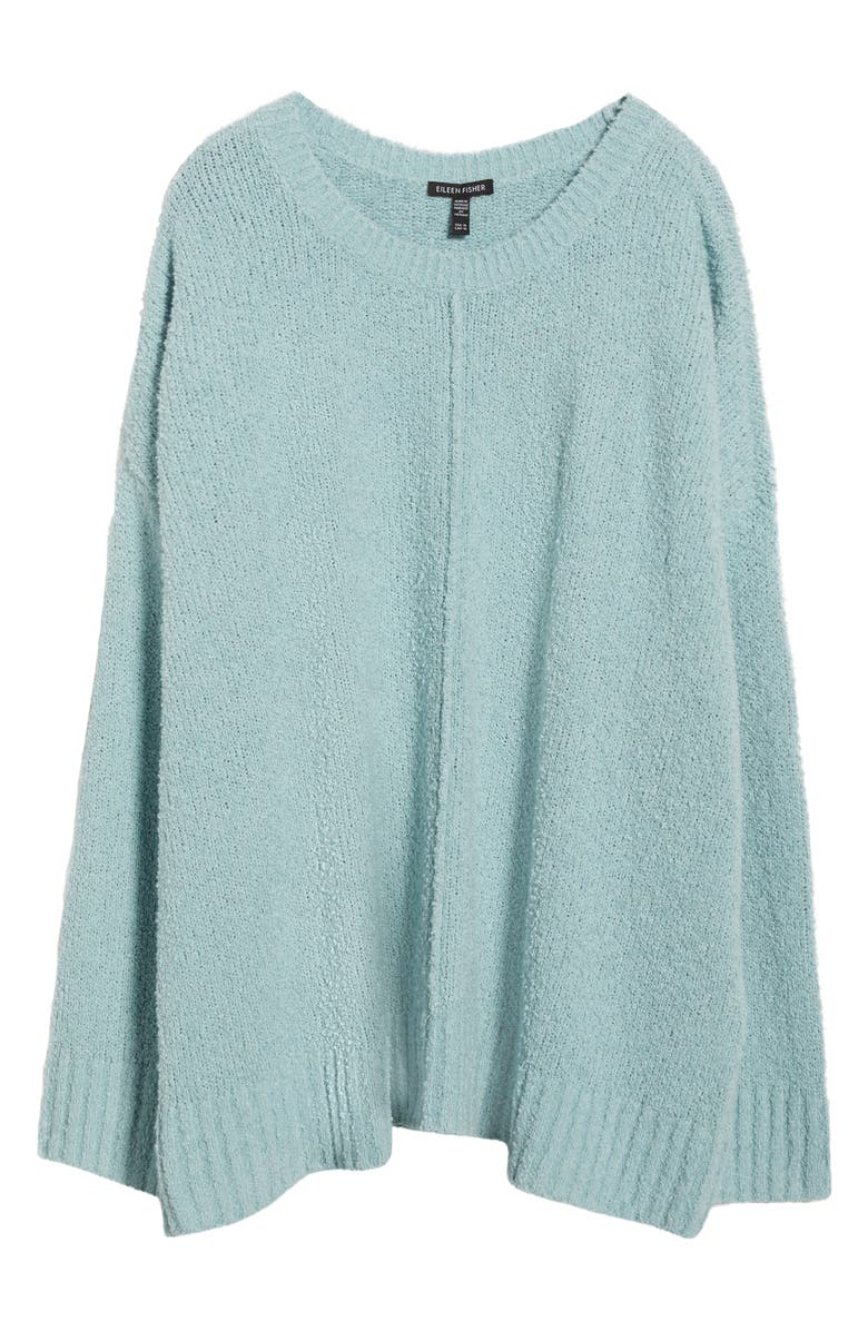 Eileen Fisher Crewneck Organic Cotton & Wool Blend Tunic Sweater, Alternate, color, Arctic Blue
