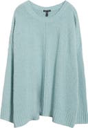 Eileen Fisher Crewneck Organic Cotton & Wool Blend Tunic Sweater