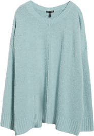 Eileen Fisher Crewneck Organic Cotton & Wool Blend Tunic Sweater