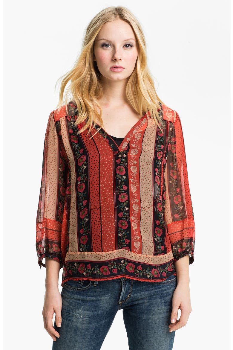'Botanica' Blouse, Main, color, POPPY