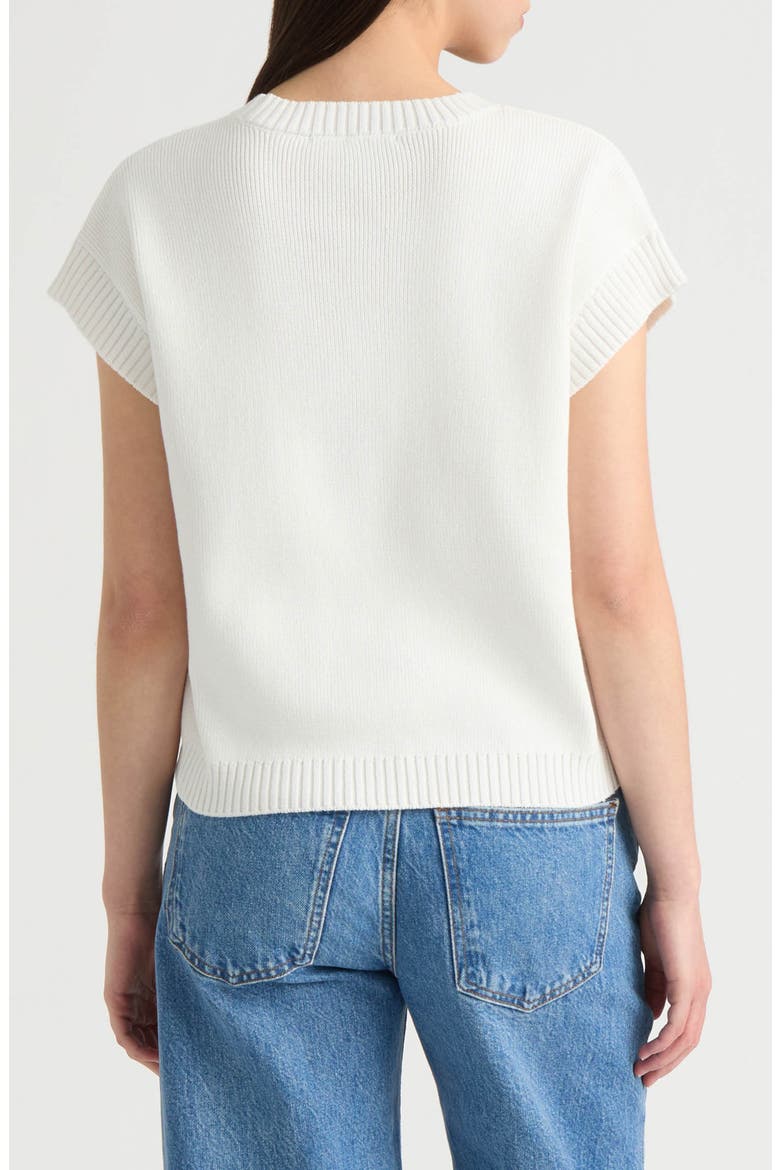 Sequined Floral Stripe Dolman Sweater, Alternate, color, MARSHMALLOW