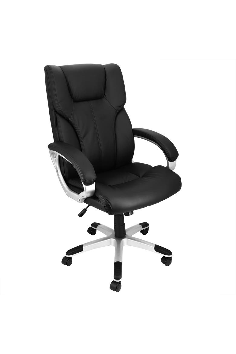 High Back Adjustable Office Chair, Main, color, Black