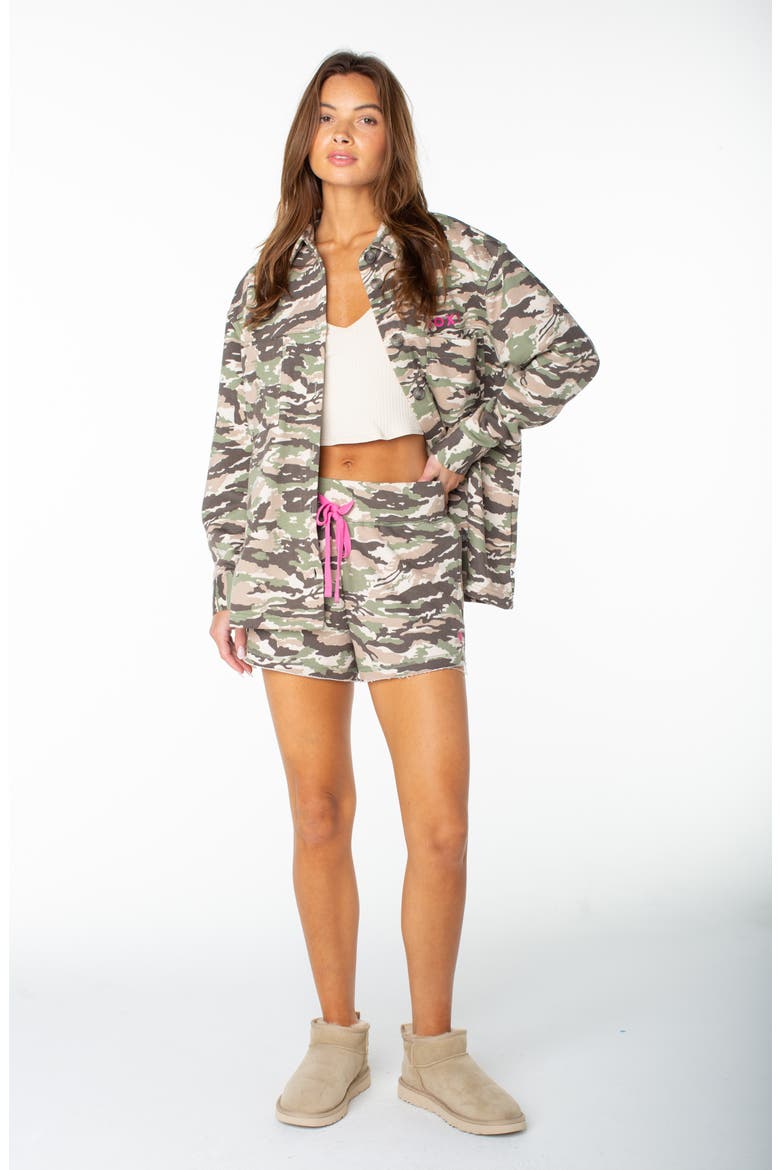 Heart Breaker Tie Waist Shorts, Alternate, color, OIL GREEN