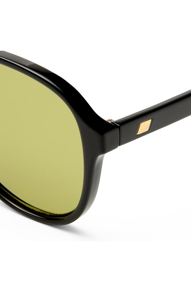 Le Specs Tragic Magic 56mm Aviator Sunglasses, Alternate, color, Black / Olive Tint