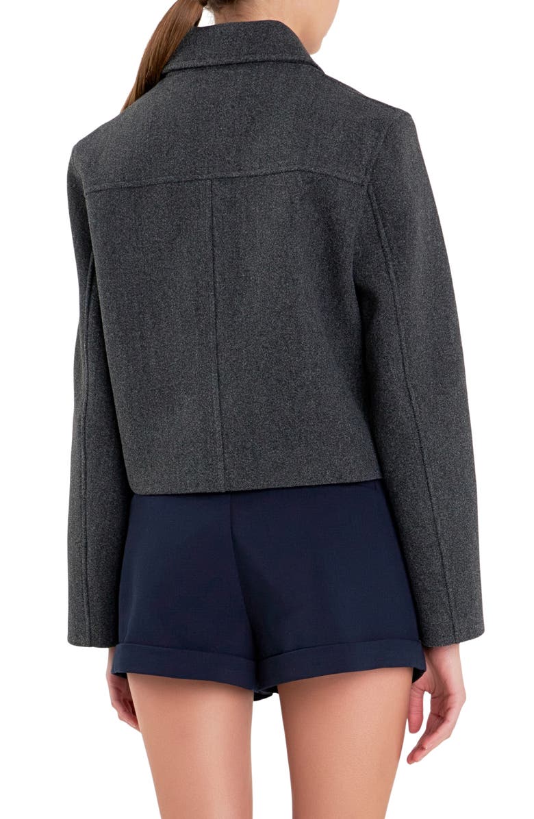 English Factory Single Breasted Crop Jacket, Alternate, color,