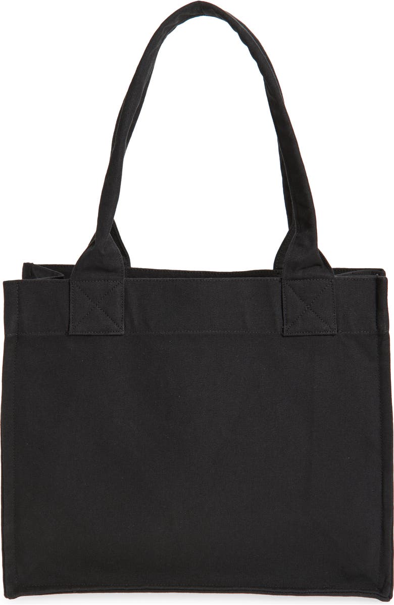 Ganni Large Logo Shopper Tote, Alternate, color,