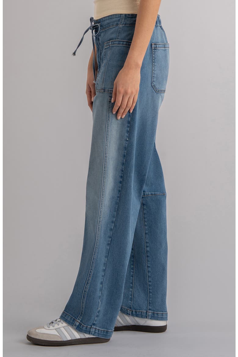 Ashton Slouchy Drawstring Barrel Leg Jeans, Alternate, color, BUDGETED