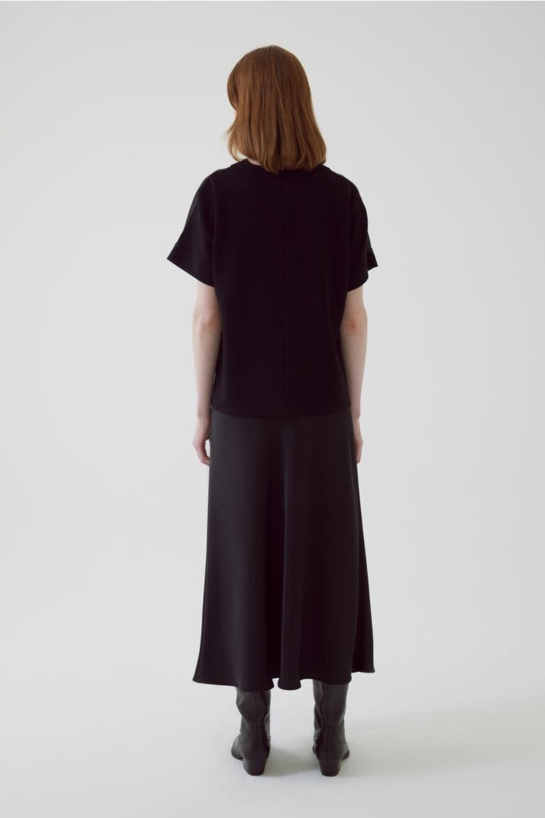 Alberic Satin Blouse, Alternate, color, BLACK