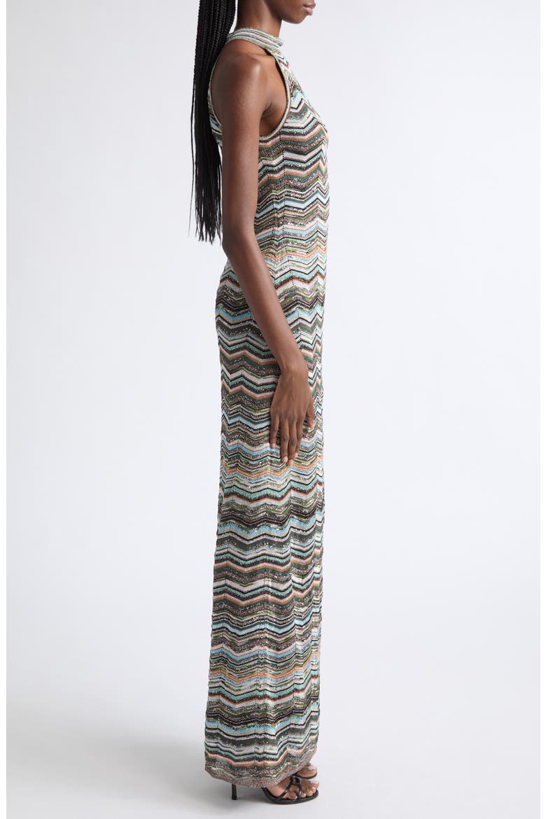 Sequin Metallic Jacquard Maxi Sweater Dress, Alternate, color, SMSPO