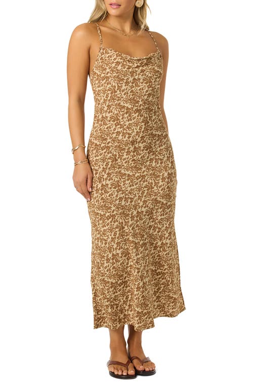 O'Neill Holly Floral Print Maxi Dress in Warm Sand at Nordstrom, Size Large