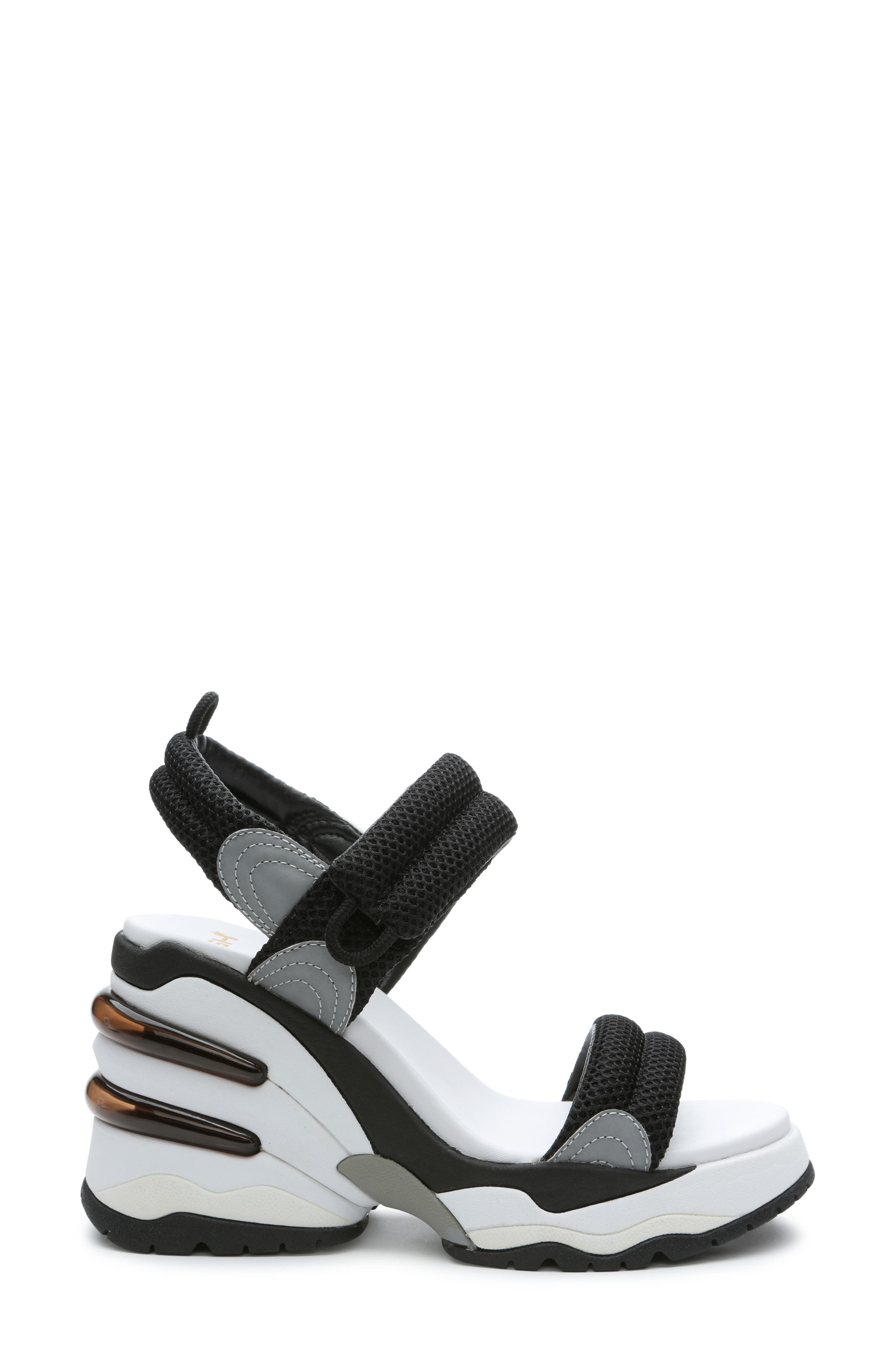 Ash Cosmos Sandal, Alternate, color, Black/ Silver/ Black
