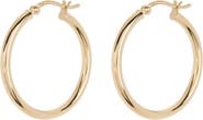 Argento Vivo Sterling Silver Medium Tube Hoop Earrings