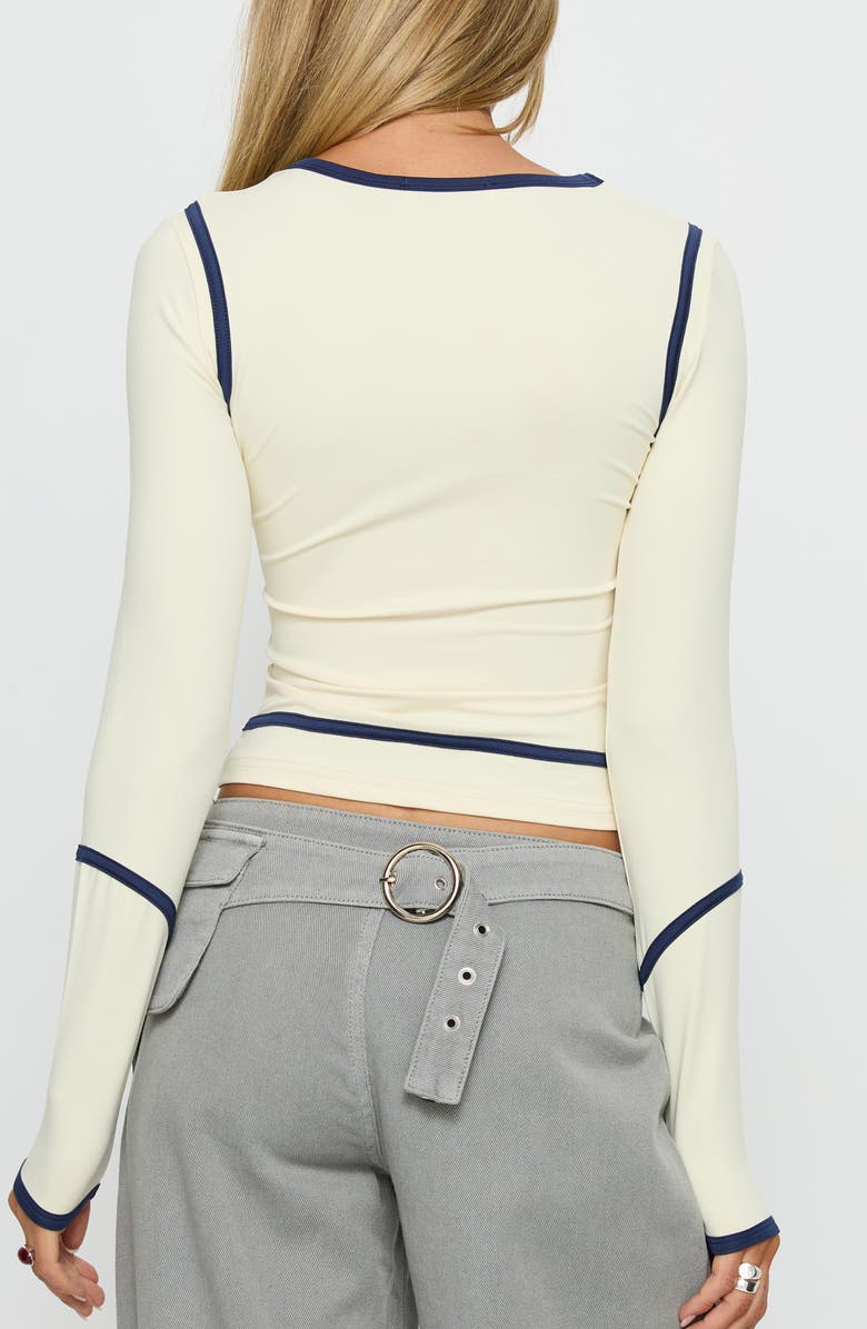 Princess Polly Starshot Long Sleeve Graphic T-Shirt, Alternate, color, Cream