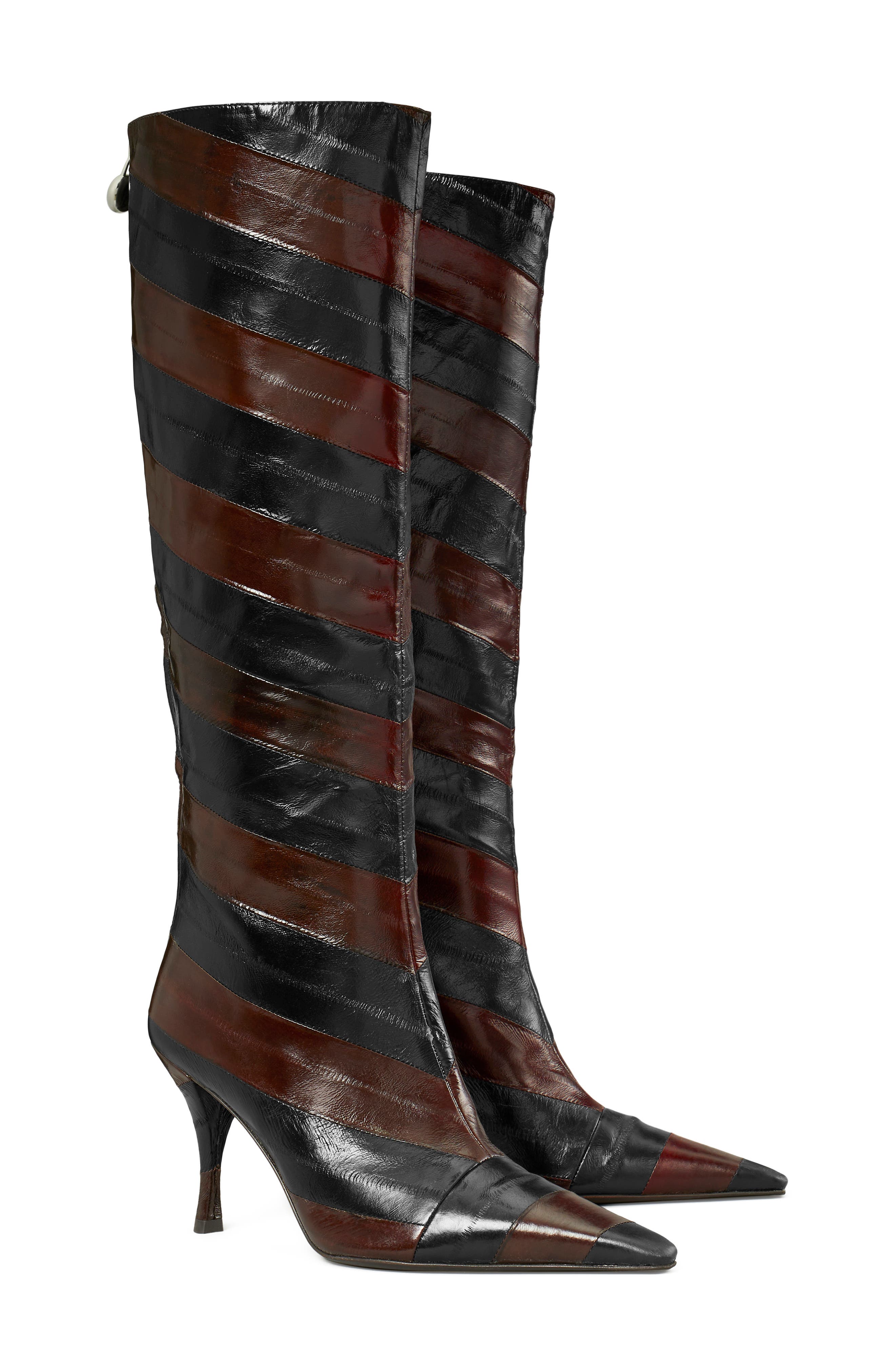 Charlie Knee High Boot, Main, color, BROWN / BLACK