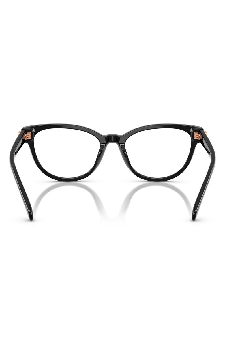COACH 53mm Pillow Optical Glasses, Alternate, color, Black