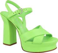 FERRAGAMO Sonya Leather Platform Sandal