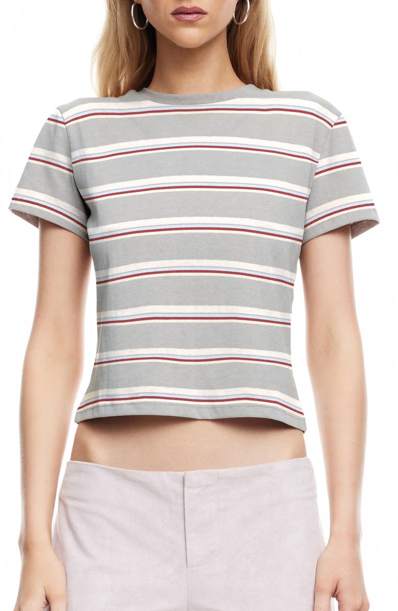 LIONESS Loft Stripe T-Shirt, Main, color, Ash