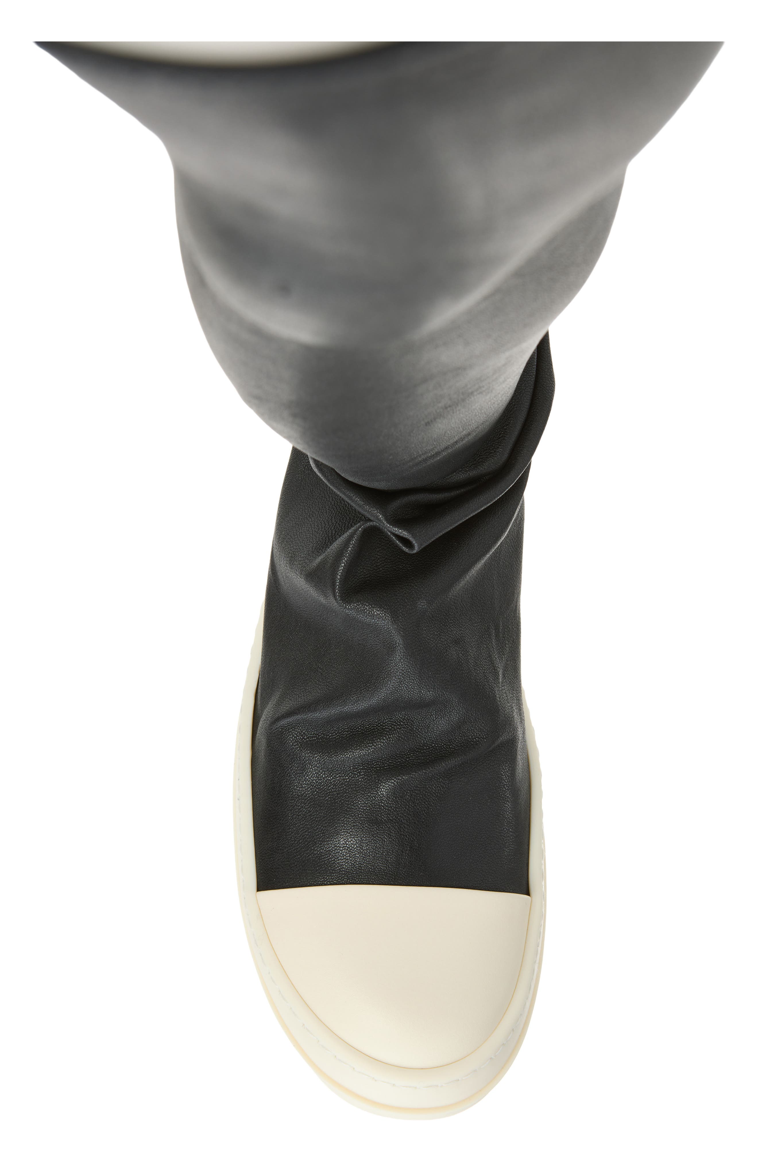 High Stocking Sneaker, Alternate, color, BLACK/ MILK/ MILK