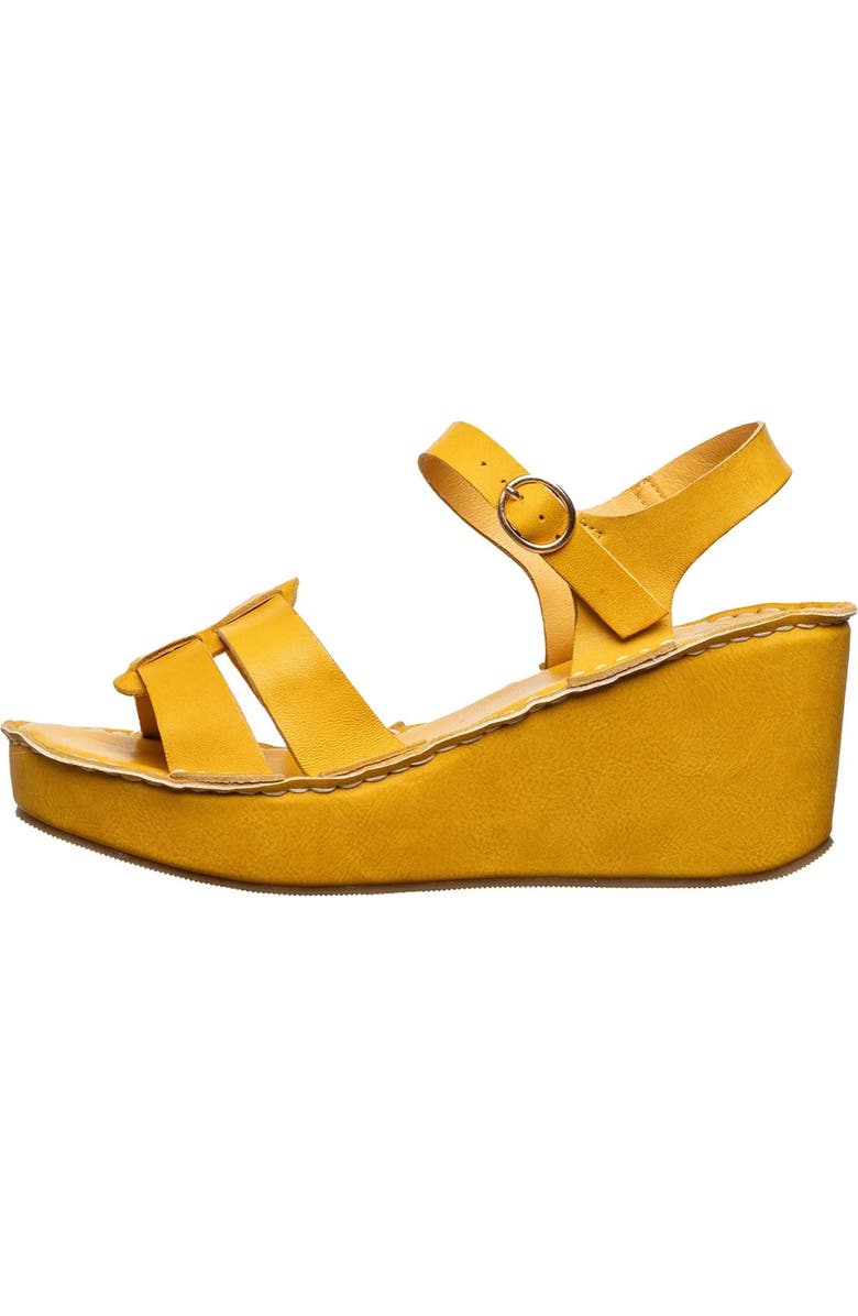 ANTELOPE Saya Platform Wedge Slingback Sandal, Alternate, color, Daffodil
