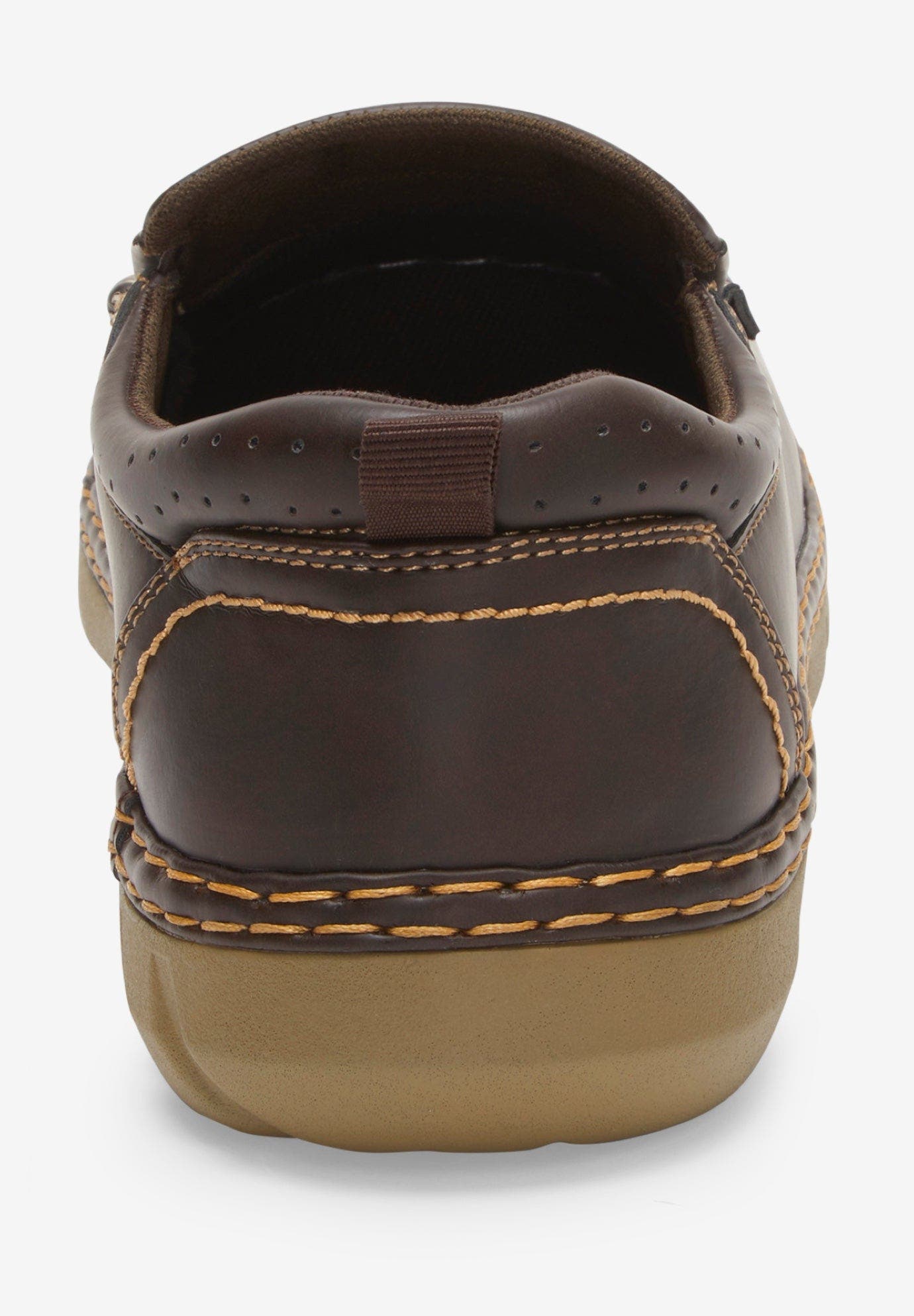 Casual Leather Slip On, Alternate, color, BROWN
