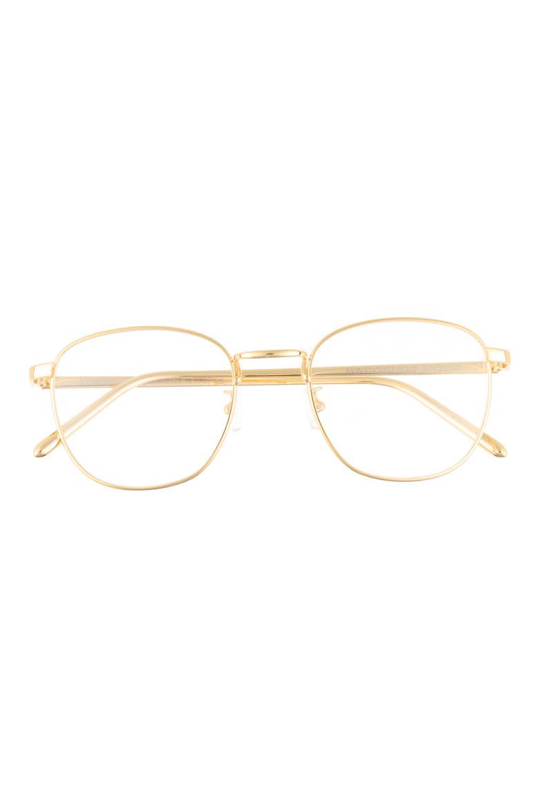 50mm Round Optical Glasses, Main, color, GOLD GOLD TRANSPARENT