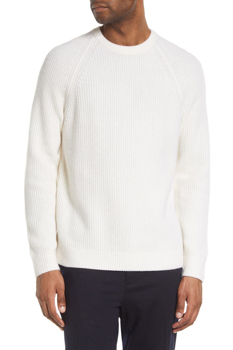 Raglan Crew Neck Sweater, Main, color, BONE