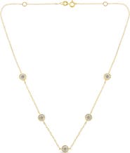 Haus of Brilliance Silver 1/2 Cttw Diamond Station Necklace