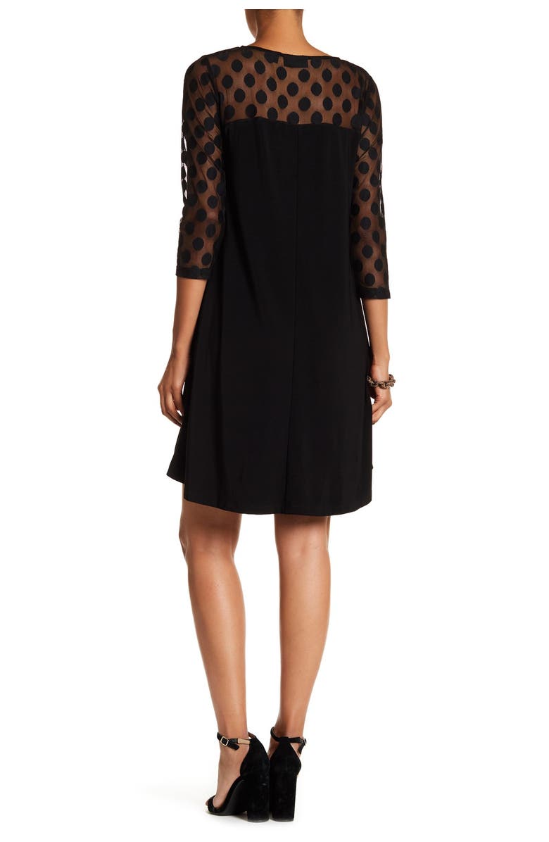 Nina Leonard Illusion High-Low Swing Dress, Alternate, color,