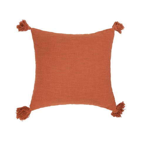 Anna Cotton Decorative Throw Pillow With Tassels