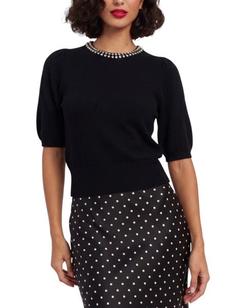 Wool-Cashmere Jewel-Neck Knitted Tee