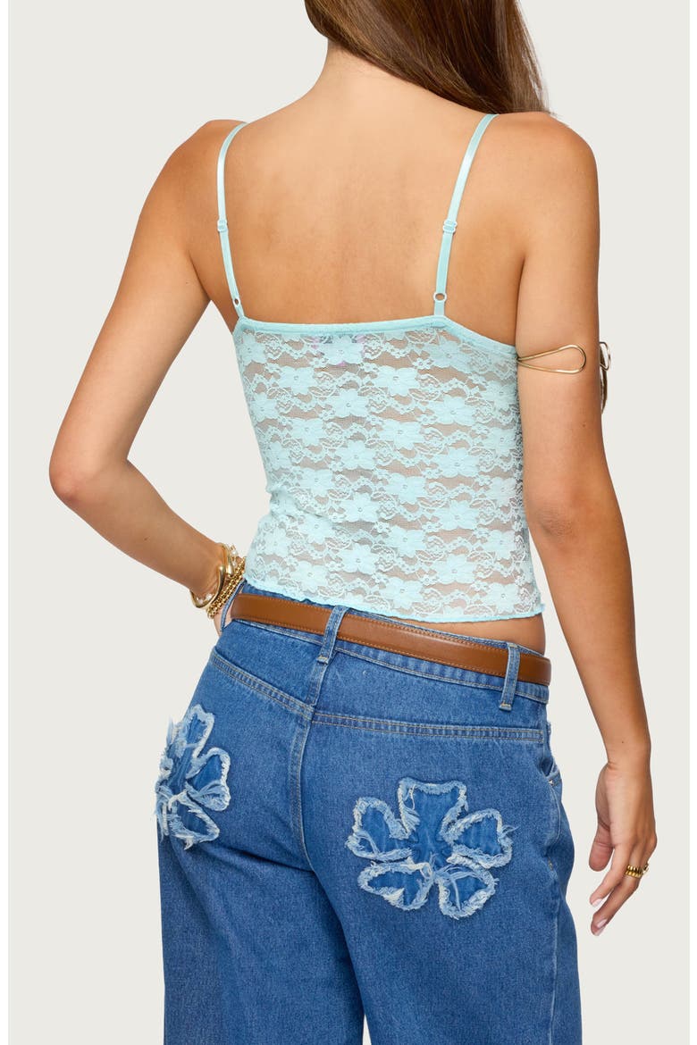 Eira Lace Camisole, Alternate, color, TURQUOISE