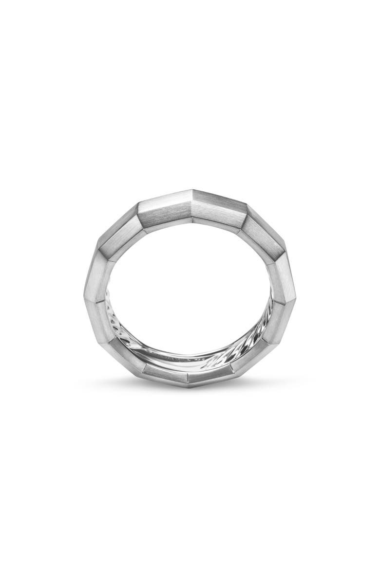 David Yurman Men's Faceted Band Ring in 18K White Gold, Alternate, color, White Gold