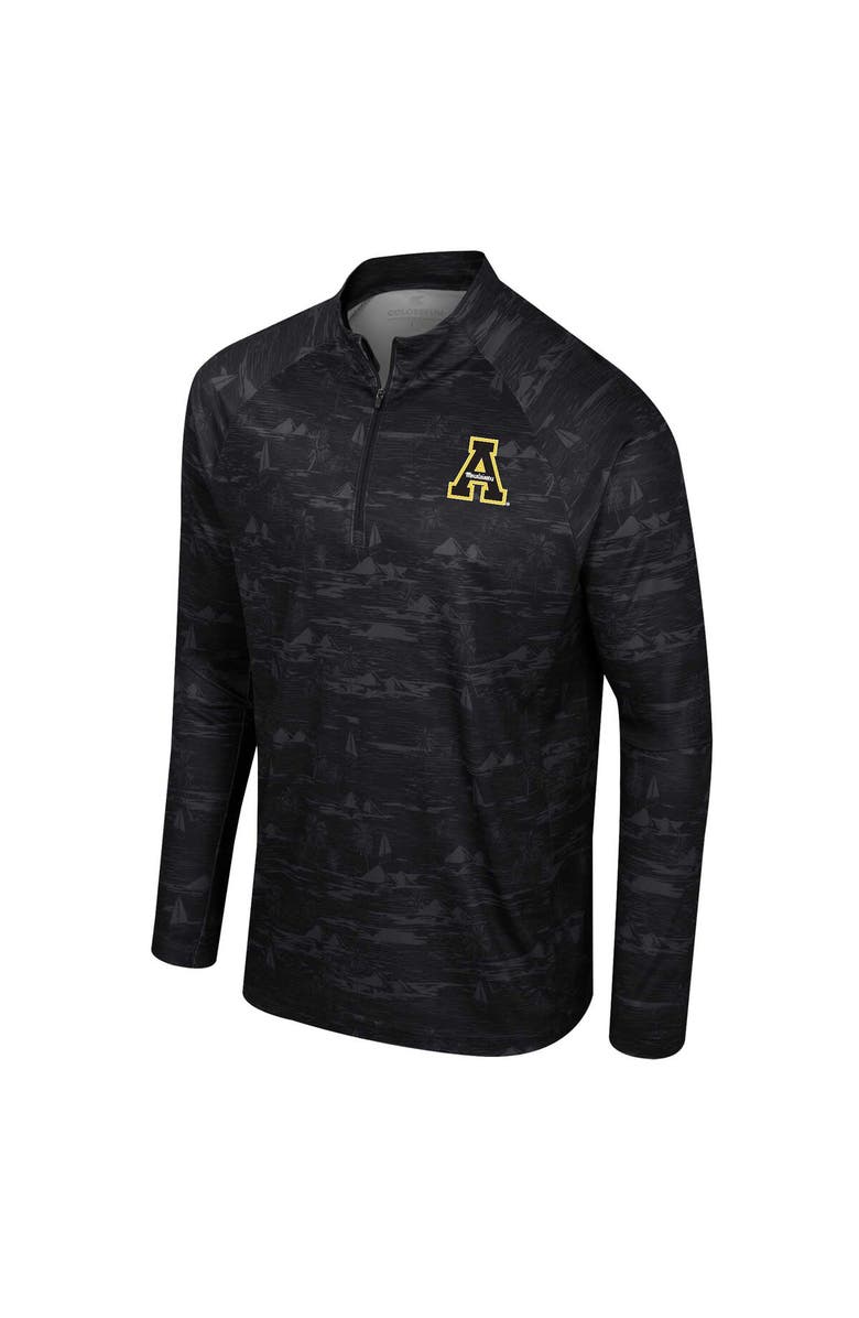 COLOSSEUM Men's Colosseum Black Appalachian State Mountaineers Carson Raglan Quarter-Zip Jacket, Alternate, color, Black