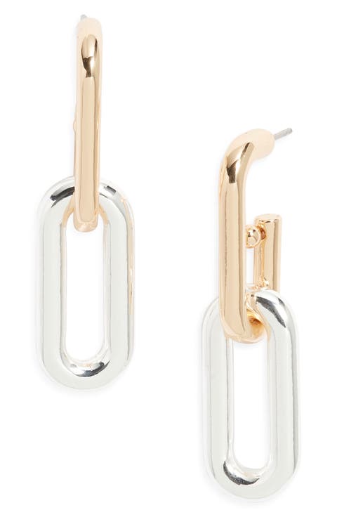 Oval Link Drop Earrings