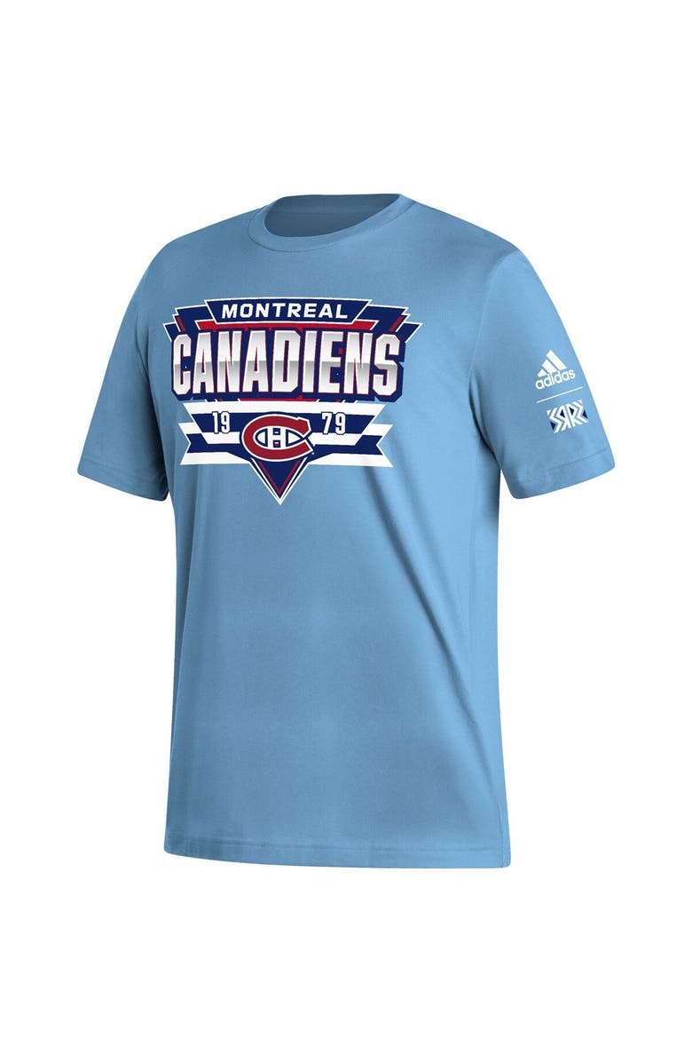 adidas Men's adidas Light Blue Montreal Canadiens Reverse Retro 2.0 Fresh Playmaker T-Shirt, Alternate, color, 
