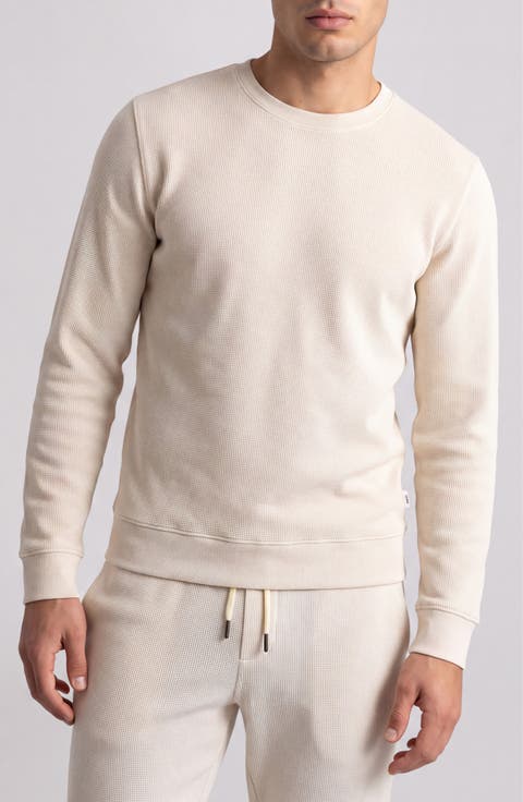 Textured Waffle Knit Sweatshirt
