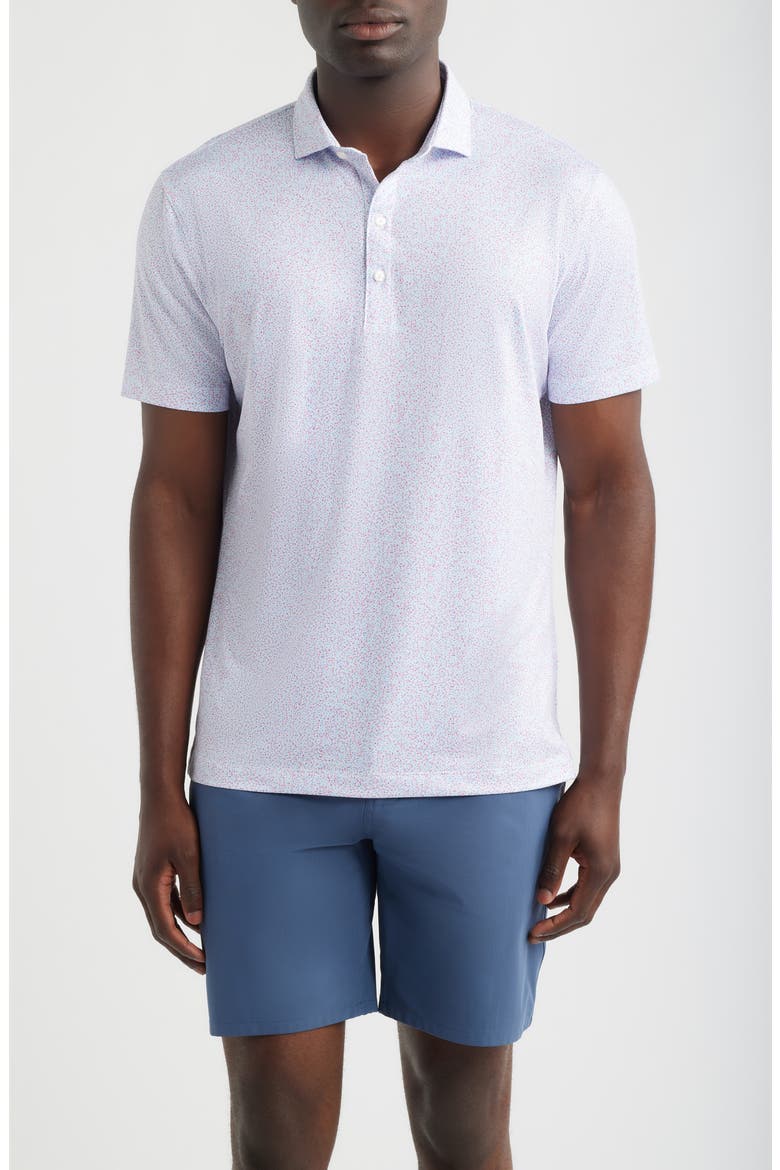 Autumn Neat Performance Jersey Polo, Main, color, MALIBLU