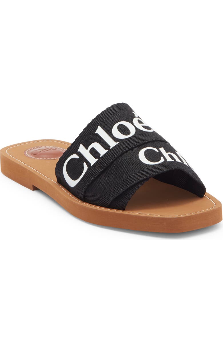 Chloé Woody Logo Slide Sandal, Main, color,