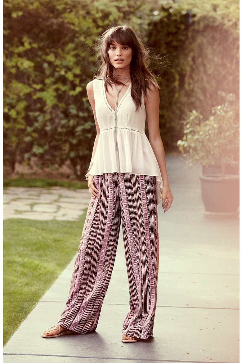 High/Low Crepe Top, Alternate, color, CLOUD