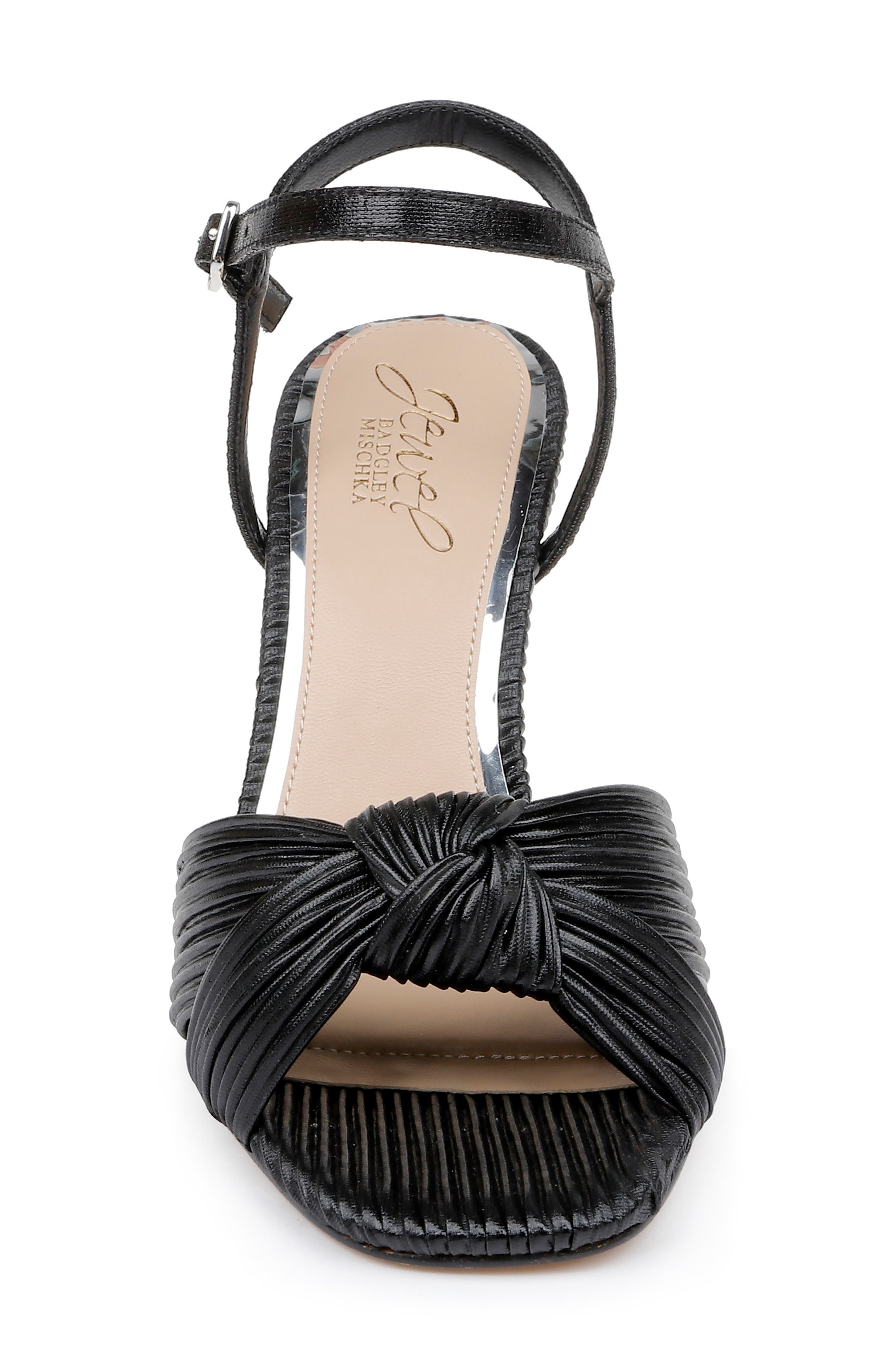 Jewel Badgley Mischka Hydee Sandal, Alternate, color, Black Fab