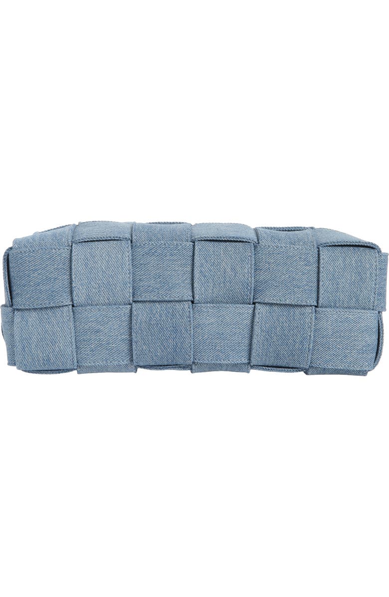 Bottega Veneta Cassette Intrecciato Denim Shoulder Bag, Alternate, color,